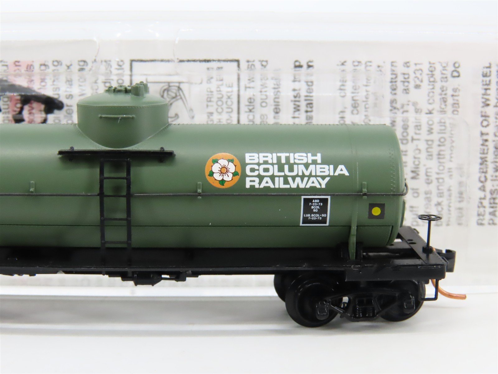 N Scale Micro-Trains MTL 65530 BCOL British Columbia Single Dome Tank Car #1924