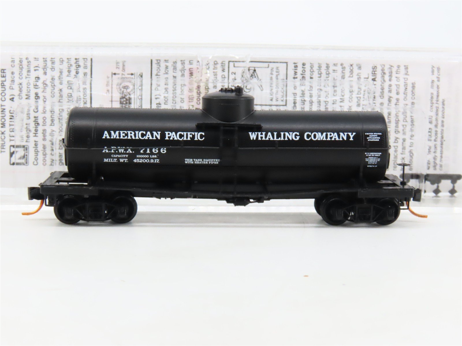 N Micro-Trains MTL 06500700 APWX American Pacific Whaling Single Dome Tank Car