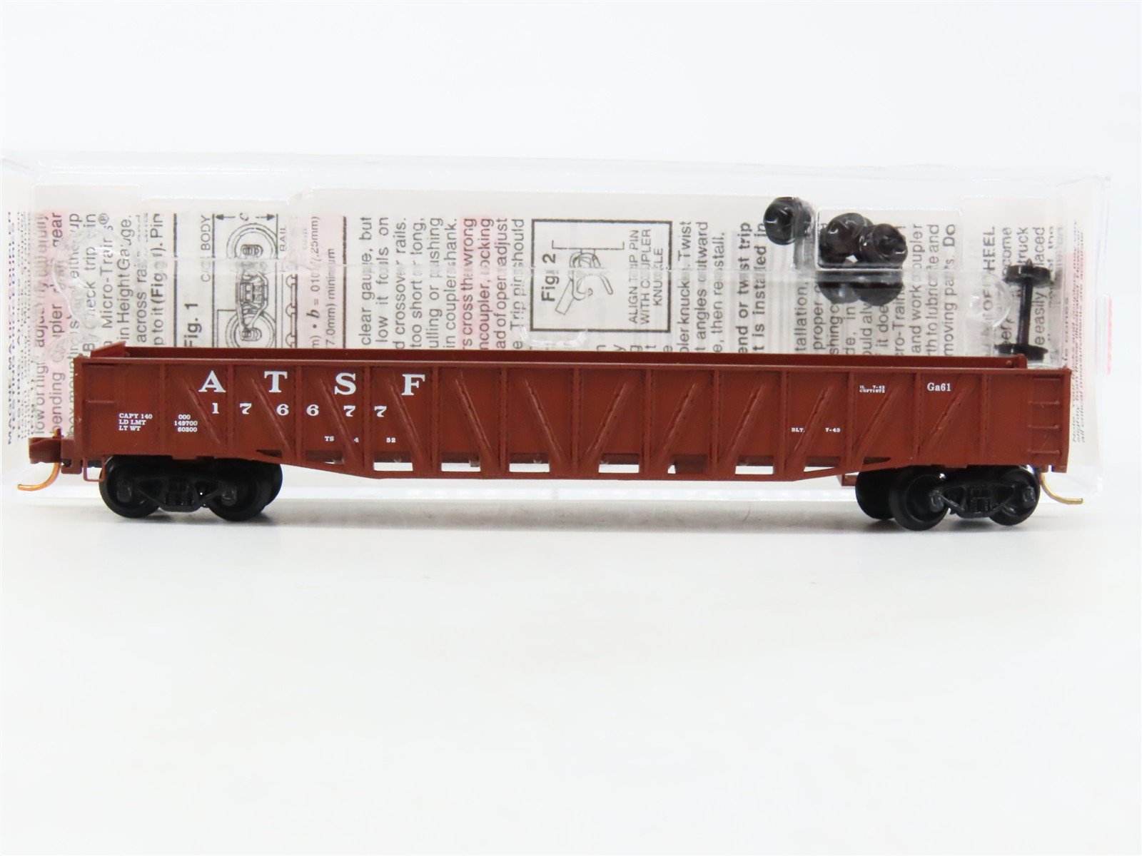 N Scale Micro-Trains MTL 62030 ATSF Santa Fe 50' Fishbelly Sides Gondola #176677