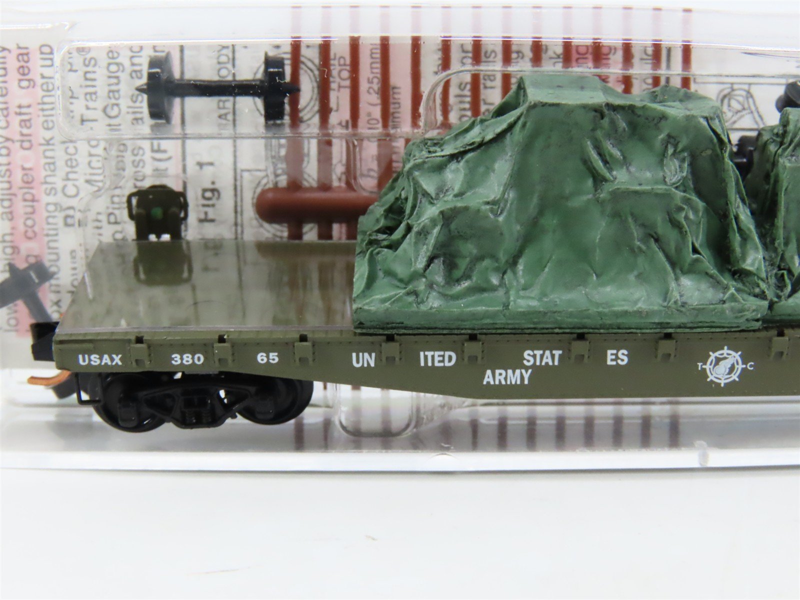 N Micro-Trains MTL 45180 USAX United States Army 50' Flat Car #38065 w/ Load