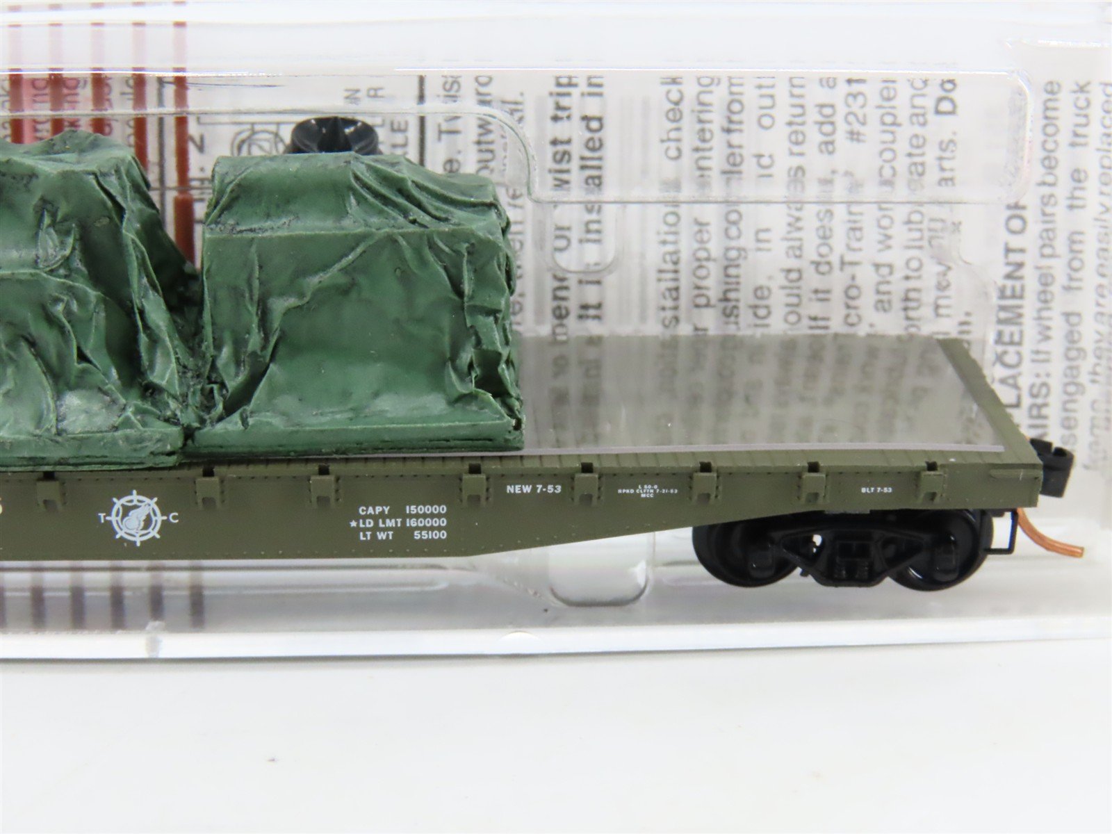 N Micro-Trains MTL 45180 USAX United States Army 50' Flat Car #38065 w/ Load