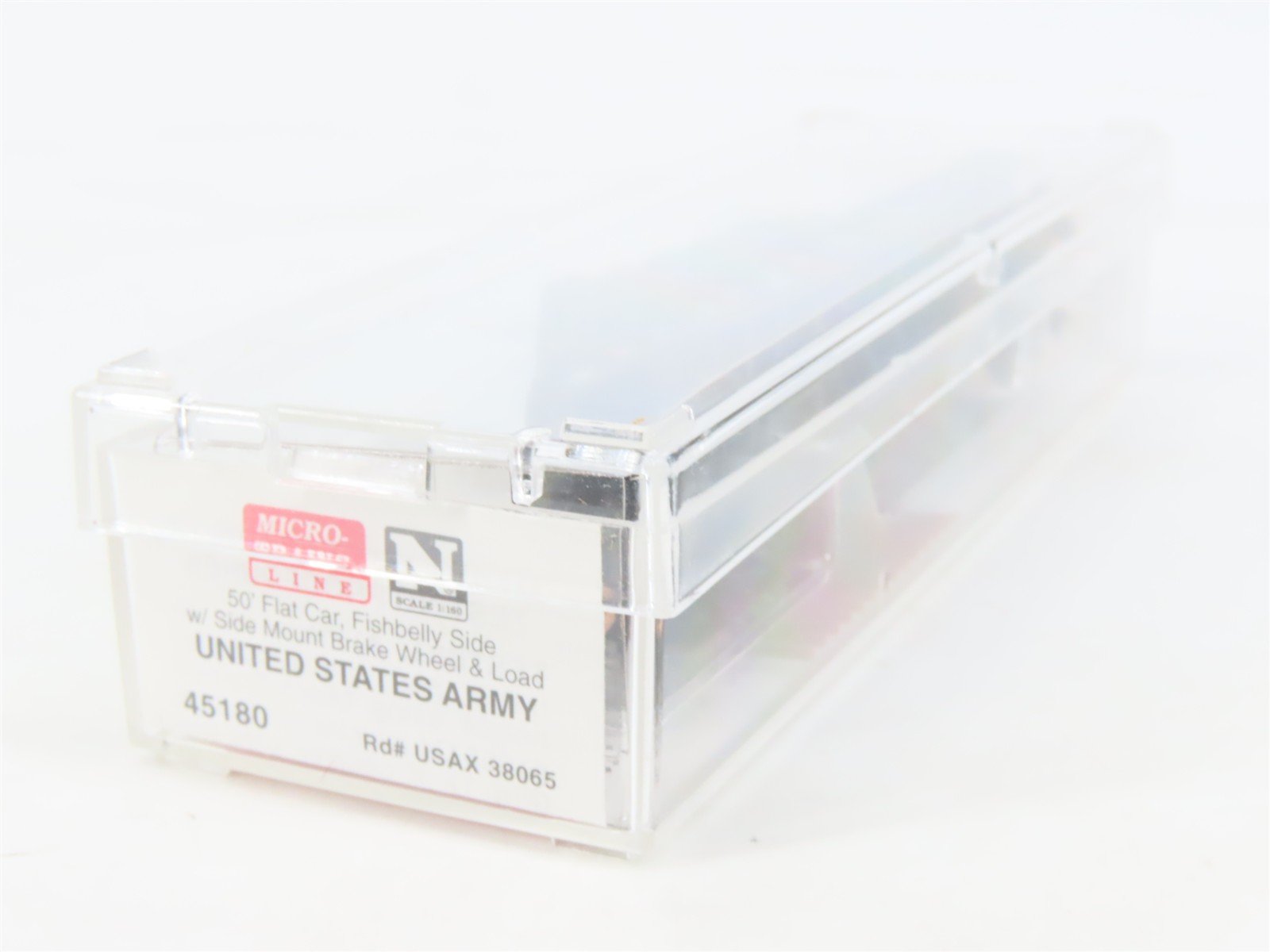 N Micro-Trains MTL 45180 USAX United States Army 50' Flat Car #38065 w/ Load