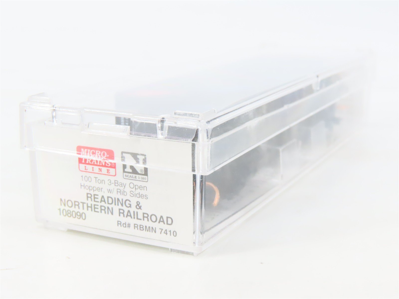 N Micro-Trains MTL 108090 RBMN Reading & Northern 3-Bay Hopper #7410 w/ Load