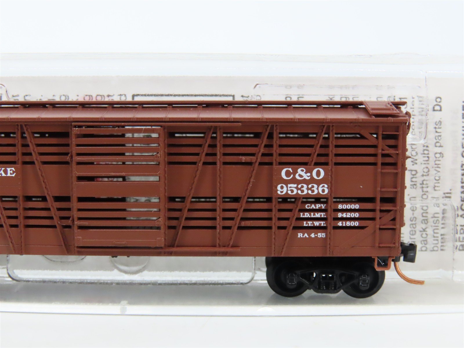 N Scale Micro-Trains MTL 35180 C&O Chesapeake & Ohio 40' Stock Car #95336