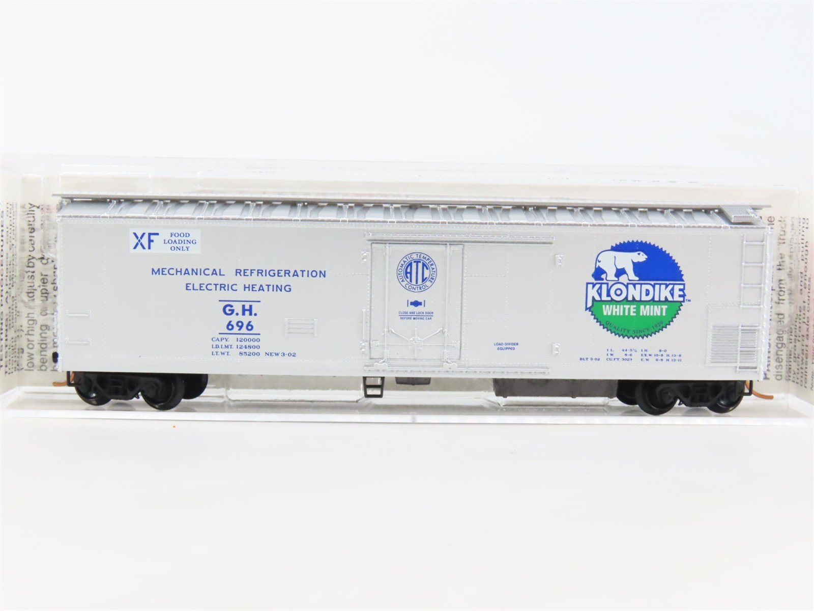 N Scale Micro-Trains MTL 69170 GH Klondike White Mint Mechanical Reefer #696