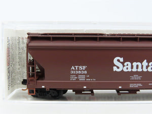 N Scale Micro-Trains MTL 94100 ATSF Santa Fe 3-Bay Covered Hopper #313838