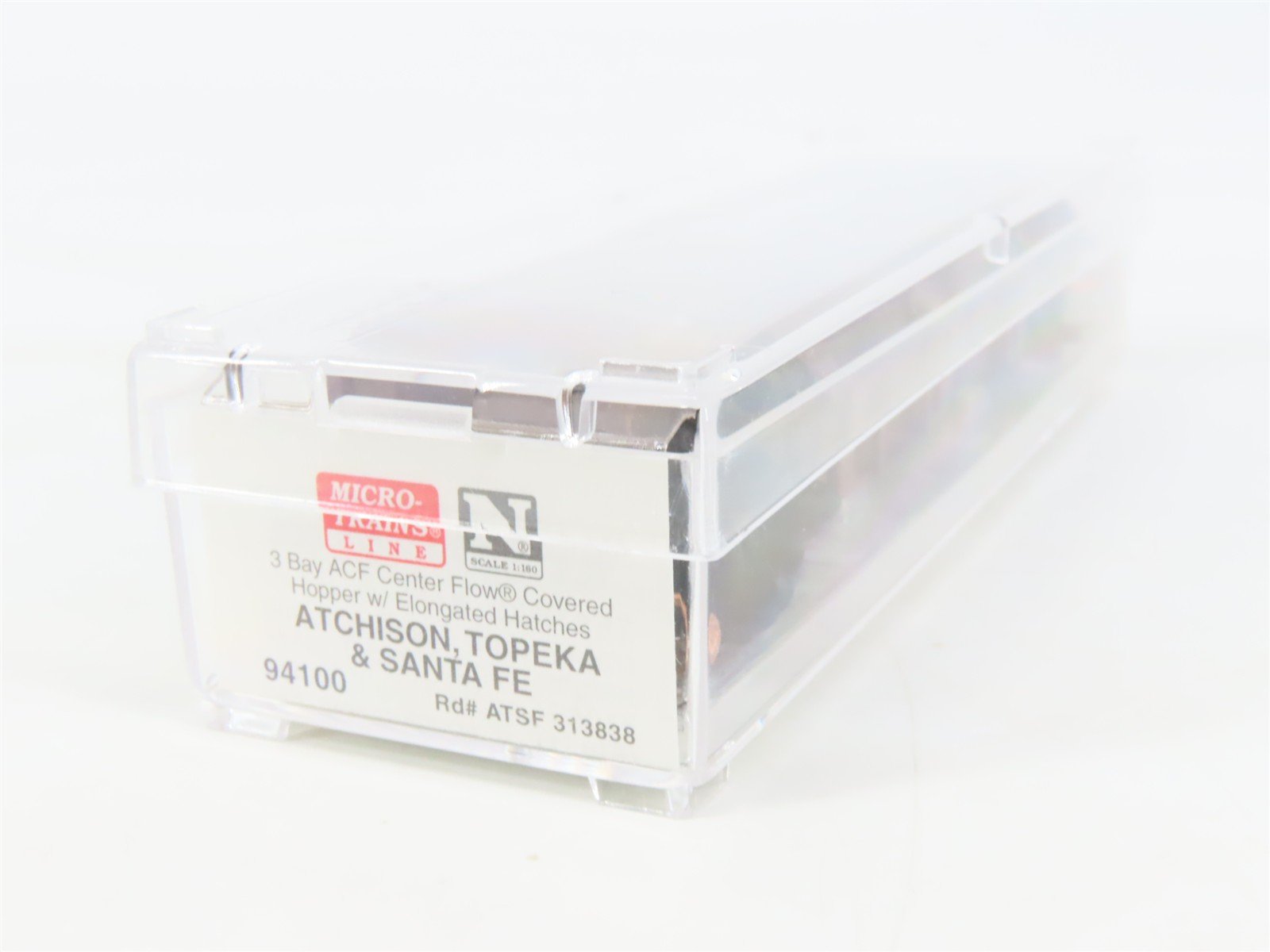 N Scale Micro-Trains MTL 94100 ATSF Santa Fe 3-Bay Covered Hopper #313838