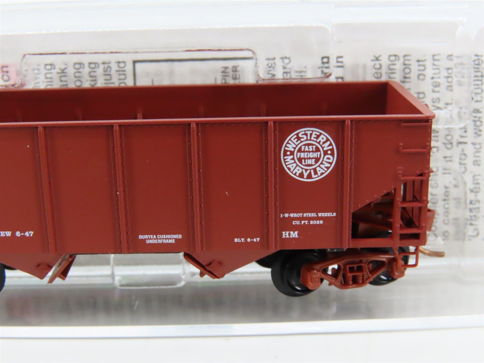 N Scale Micro-Trains MTL 56090 WM Western Maryland 2-Bay Open Hopper #10803