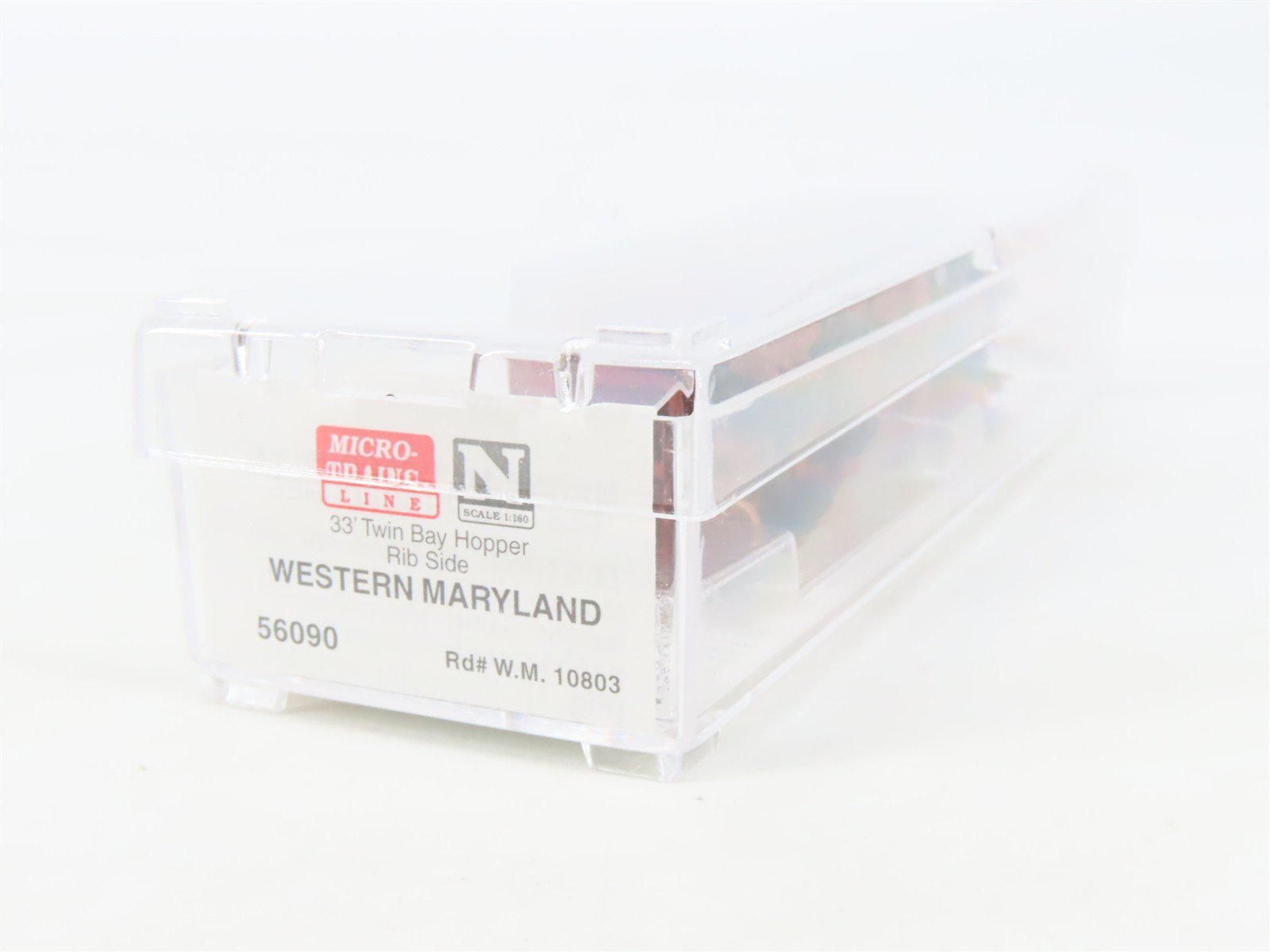 N Scale Micro-Trains MTL 56090 WM Western Maryland 2-Bay Open Hopper #10803