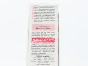 N Scale Micro-Trains MTL 33110 NKP Nickel Plate Road 50' Box Car #81005