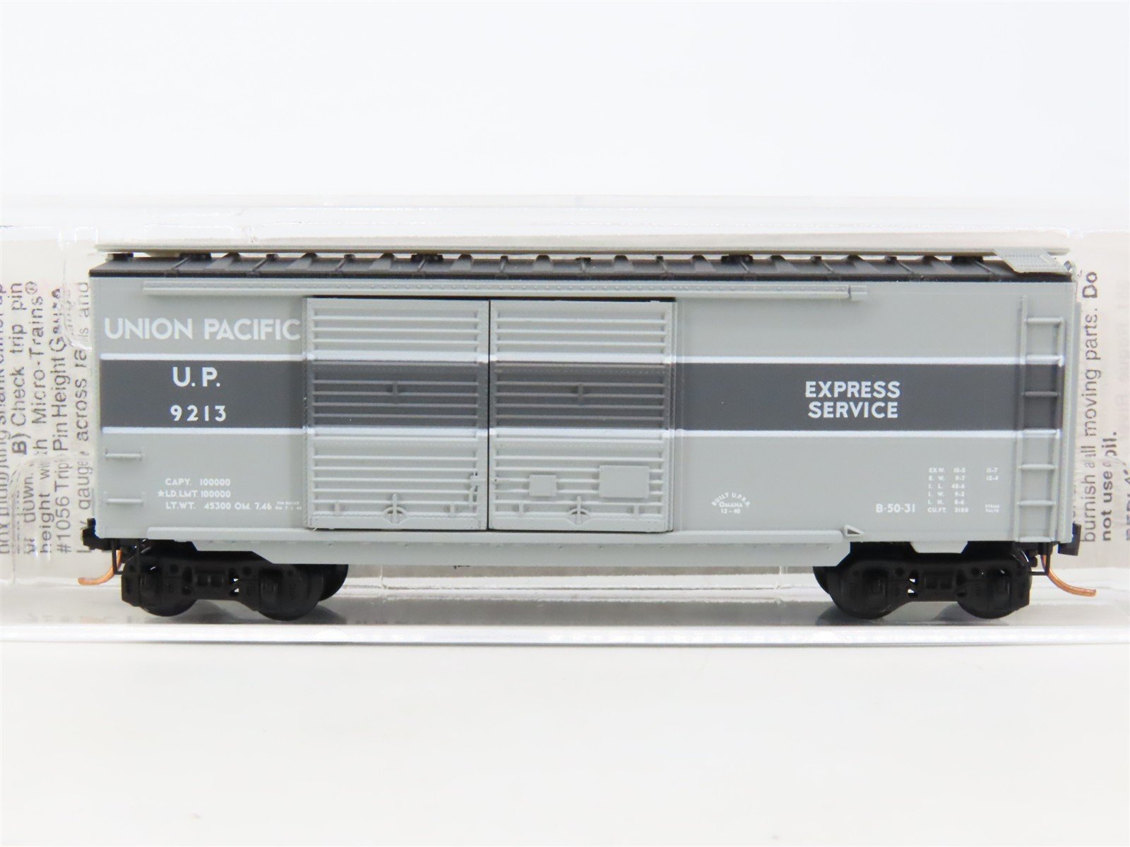 N Scale Micro-Trains MTL 23270 UP Union Pacific Express Service 40' Boxcar #9213