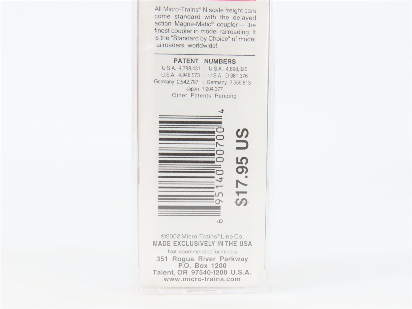 N Scale Micro-Trains MTL 76030 ATSF Santa Fe Shock Control 50' Box Car #49635