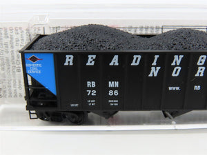 N Micro-Trains MTL 108080 RBMN Reading & Northern 3-Bay Hopper #7286 w/ Load