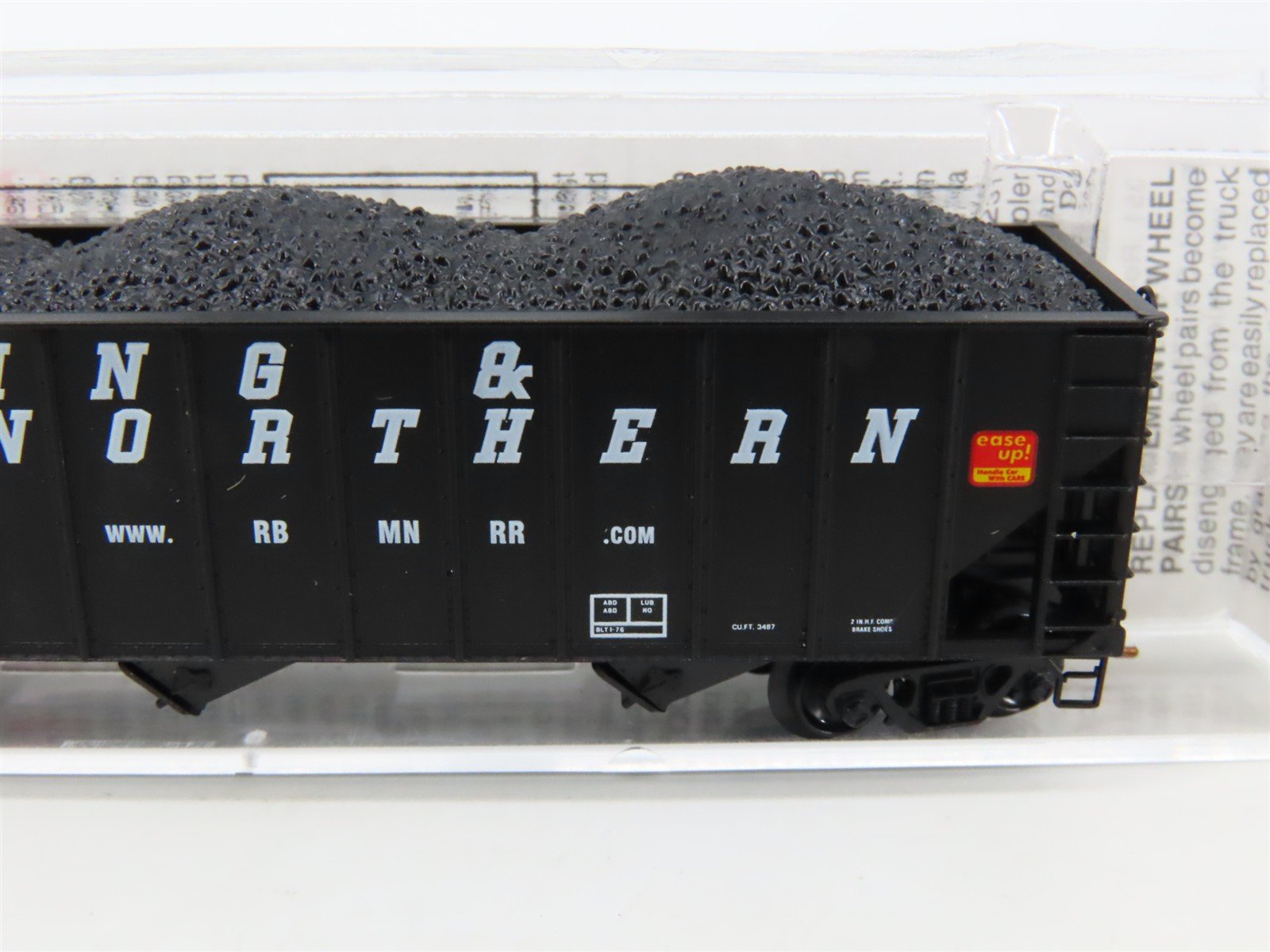 N Micro-Trains MTL 108080 RBMN Reading & Northern 3-Bay Hopper #7286 w/ Load