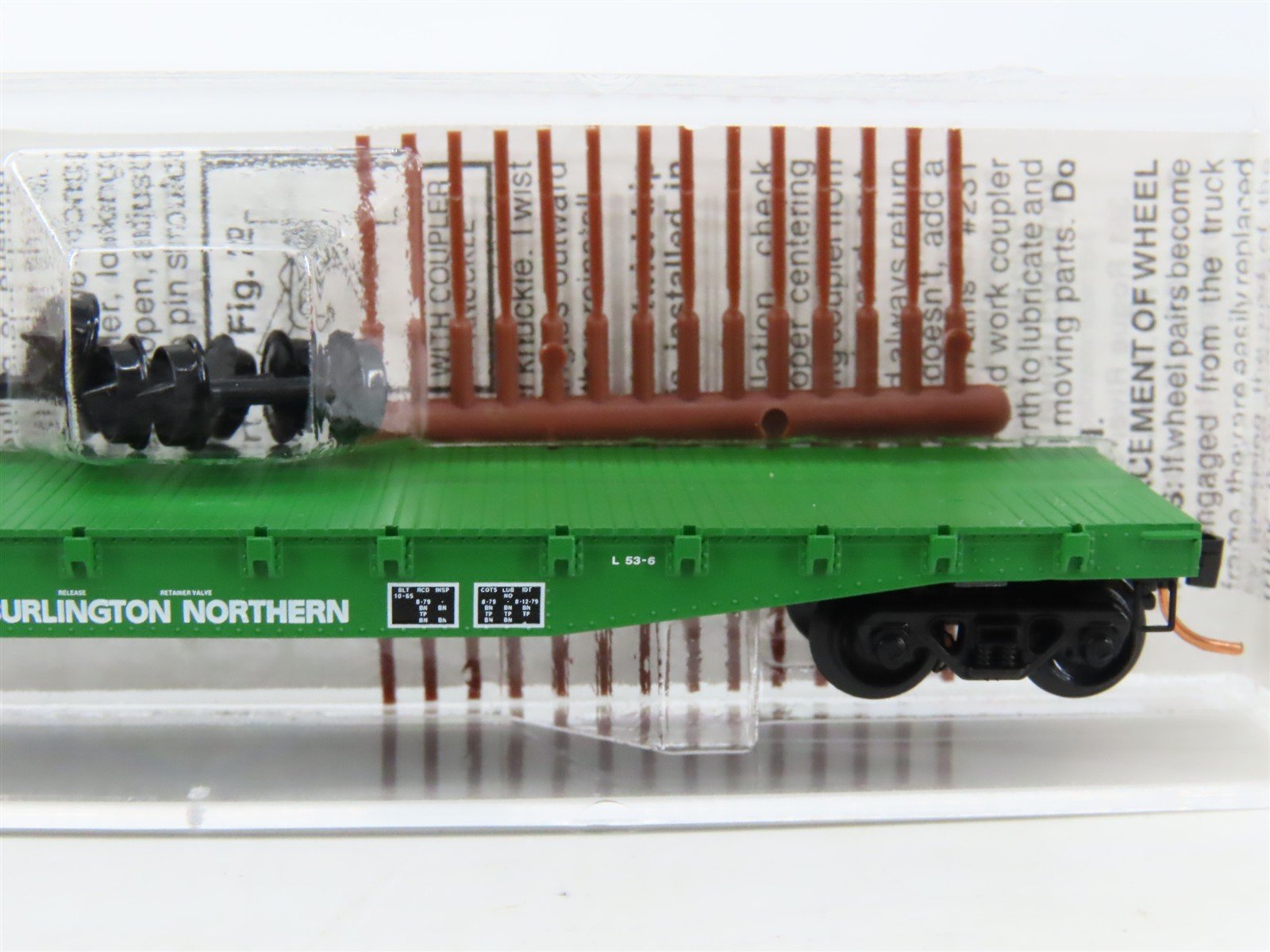 N Scale Micro-Trains MTL 45200 BN Burlington Northern 50' Flat Car #612743