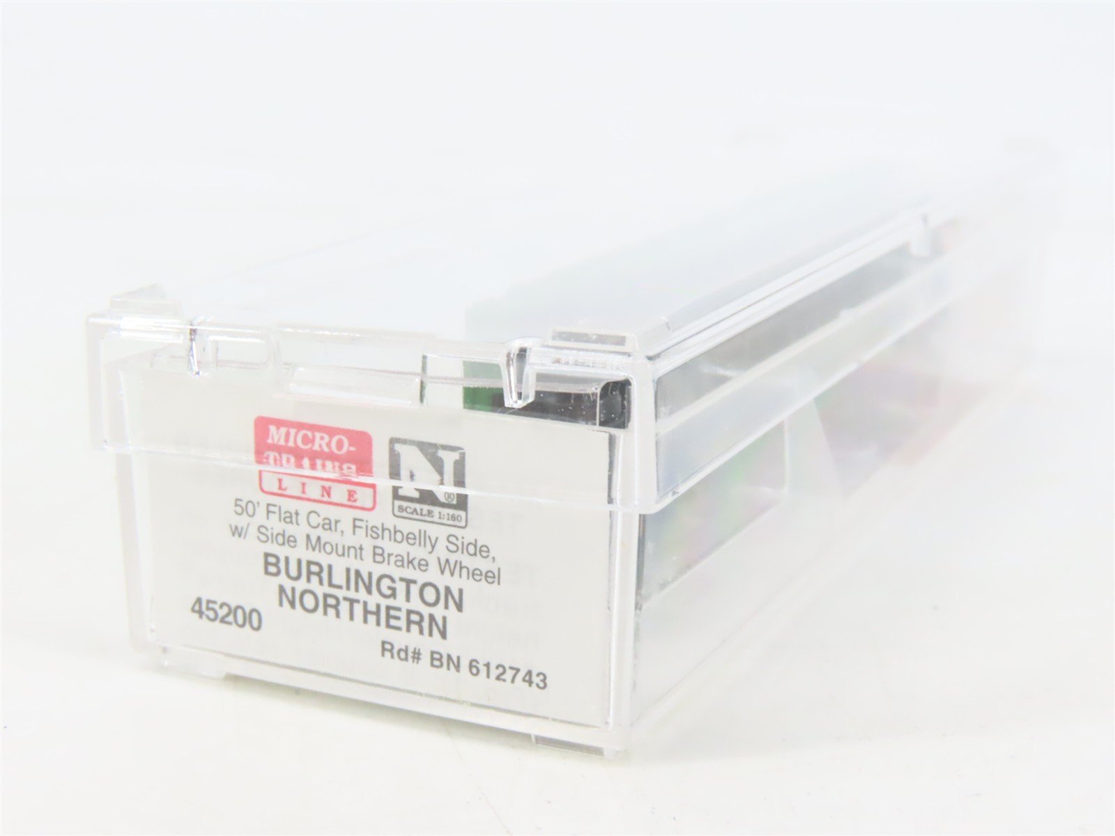 N Scale Micro-Trains MTL 45200 BN Burlington Northern 50' Flat Car #612743