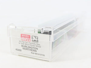 N Scale Micro-Trains MTL 45200 BN Burlington Northern 50' Flat Car #612743