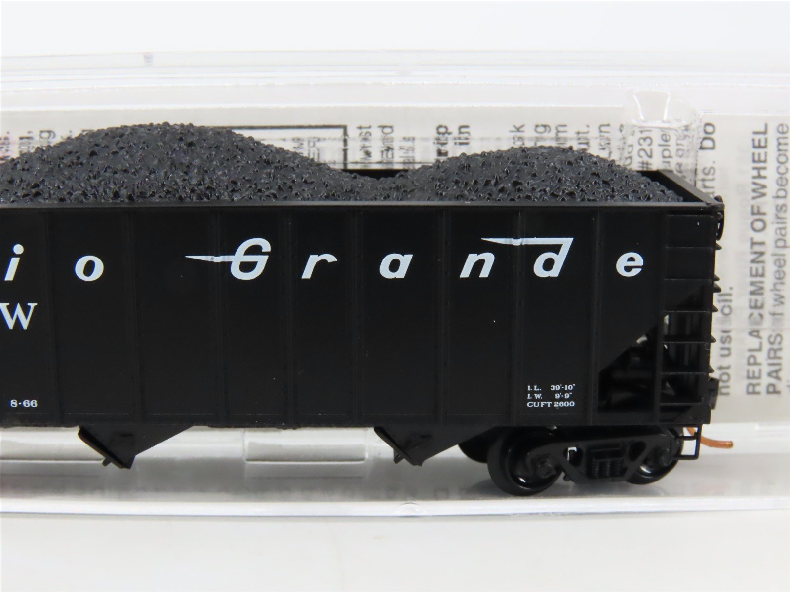 N Scale Micro-Trains MTL 108060 D&RGW Rio Grande 3-Bay Hopper #14689 w/Coal Load