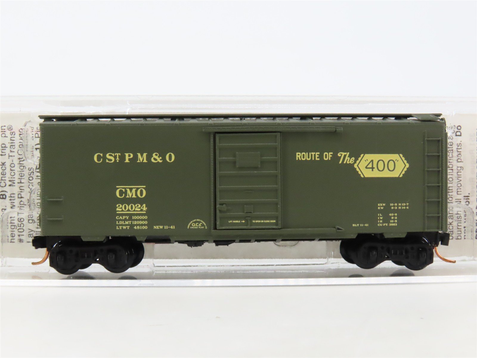 N Scale Micro-Trains MTL 20596 CMO CStPM&O Route Of The 400 40' Box Car #20024
