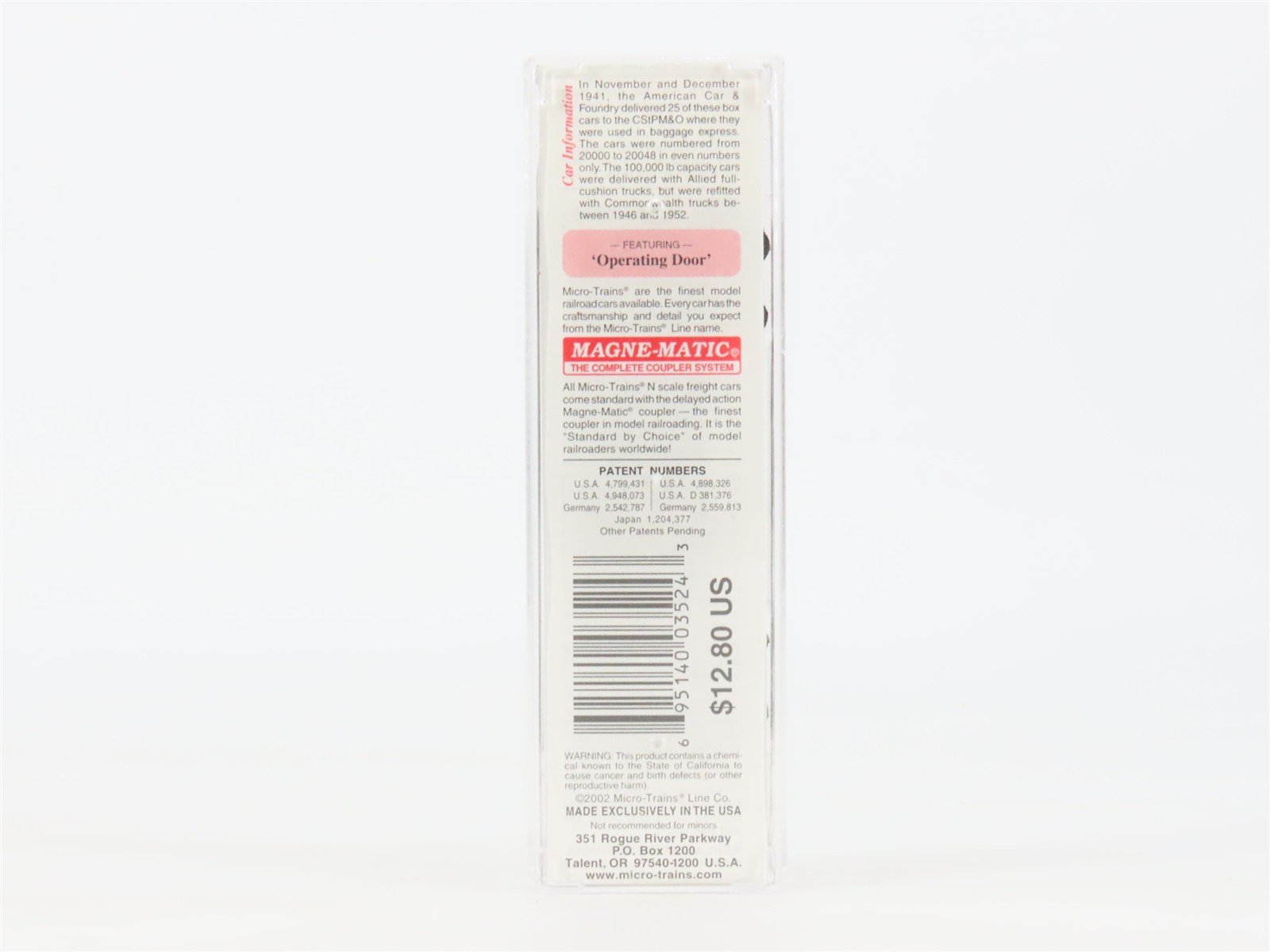 N Scale Micro-Trains MTL 20596 CMO CStPM&O Route Of The 400 40' Box Car #20024