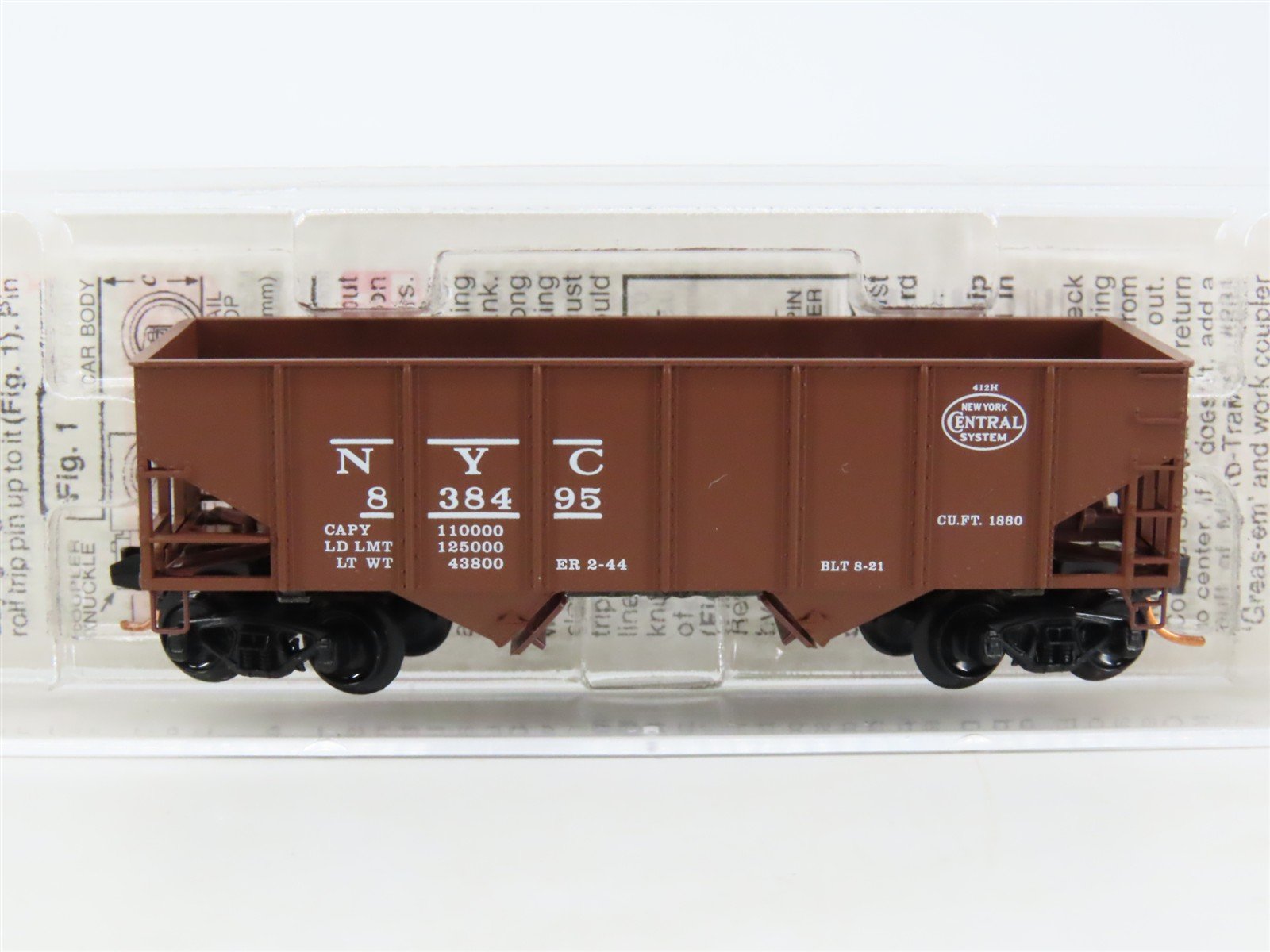 N Scale Micro-Trains MTL 56170 NYC New York Central 2-Bay Open Hopper #838495