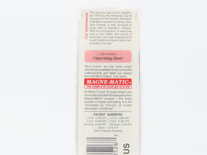 N Scale Micro-Trains MTL 39220 THB Toronto Hamilton & Buffalo 40' Box Car #4761