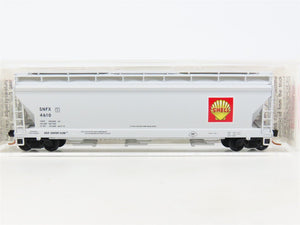N Scale Micro-Trains MTL 94210 SNFX Shell Oil Company 3-Bay Covered Hopper #4610