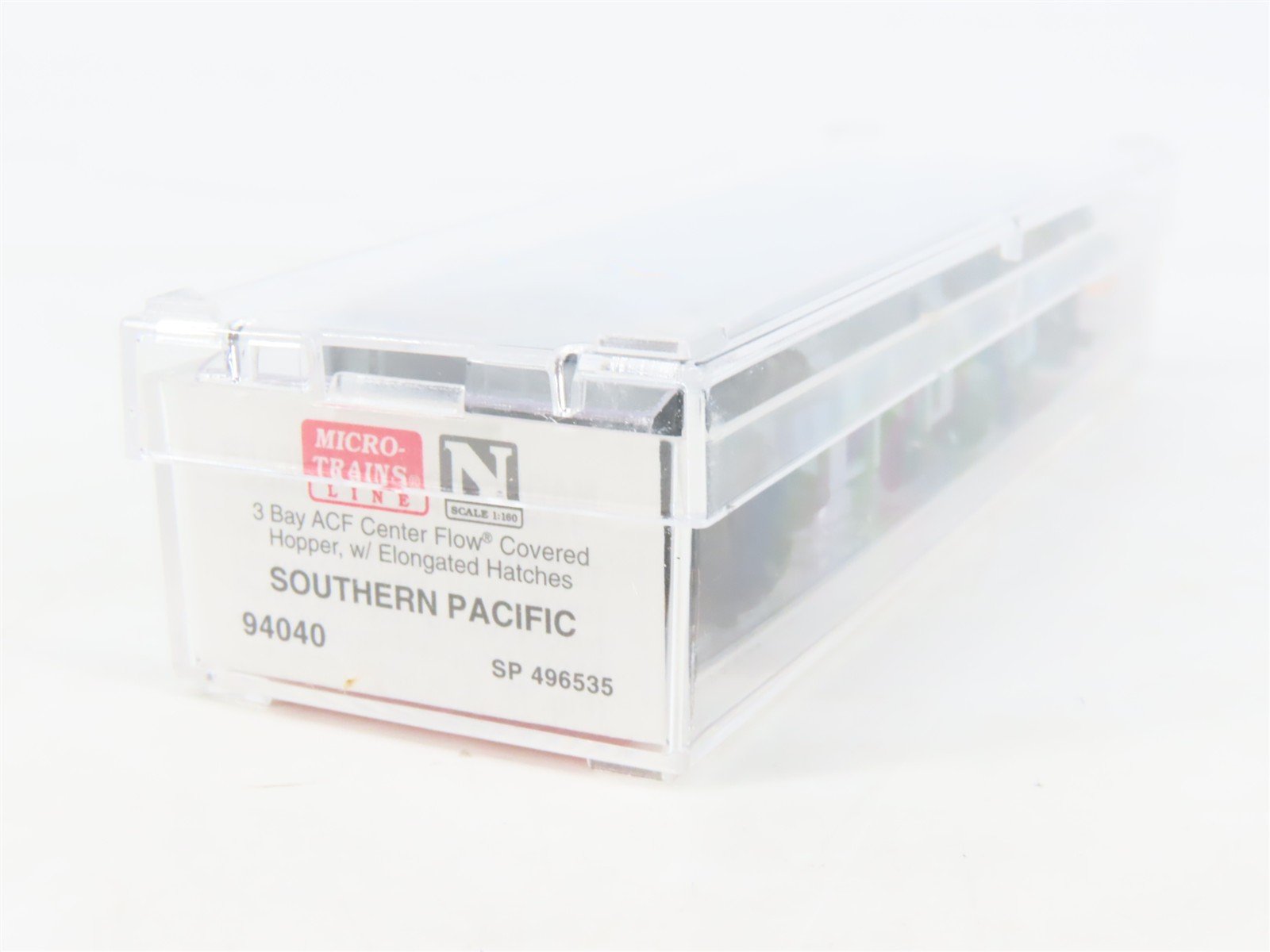 N Scale Micro-Trains MTL 94040 SP Southern Pacific 3-Bay Covered Hopper #496535
