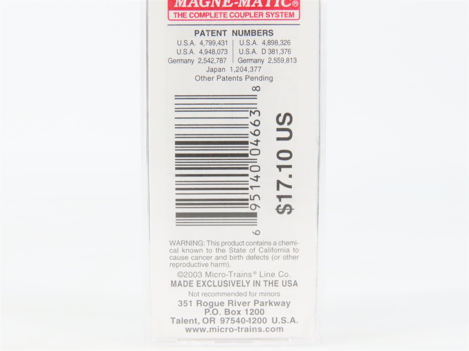 N Scale Micro-Trains MTL 20460 ATSF Santa Fe Grand Canyon 40' Box Car #141702
