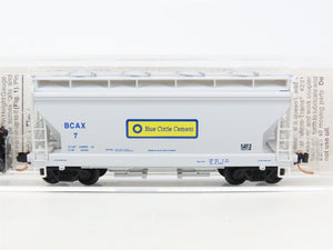 N Scale Micro-Trains MTL 92180 BCAX Blue Circle Cement 2-Bay Covered Hopper #7