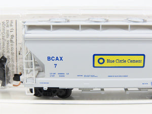 N Scale Micro-Trains MTL 92180 BCAX Blue Circle Cement 2-Bay Covered Hopper #7