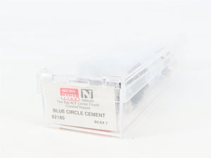 N Scale Micro-Trains MTL 92180 BCAX Blue Circle Cement 2-Bay Covered Hopper #7