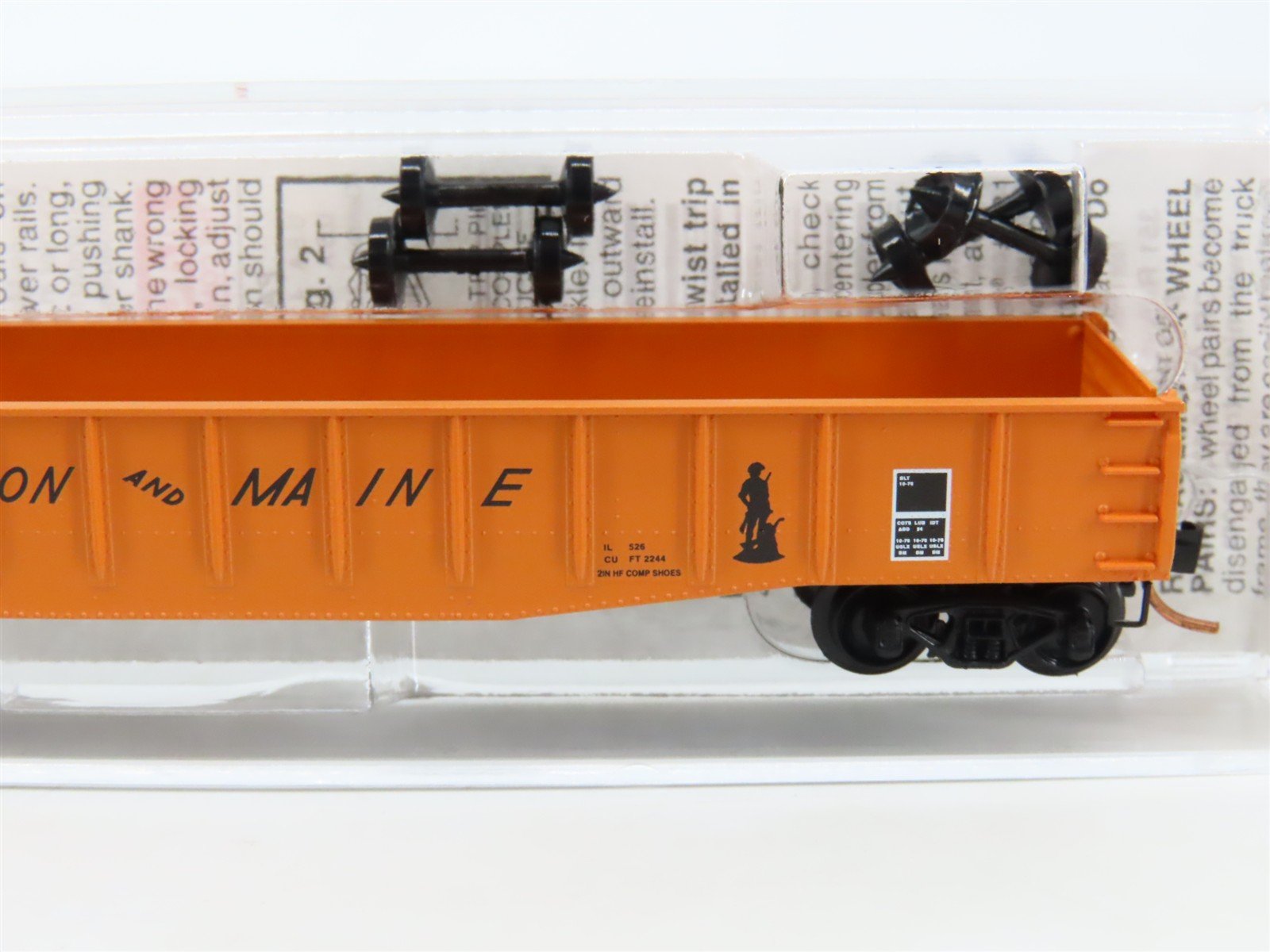 N Scle Micro-Trains MTL 46180 BM Boston & Maine 50' Fishbelly Side Gondola #9066