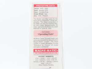 N Scle Micro-Trains MTL 46180 BM Boston & Maine 50' Fishbelly Side Gondola #9066
