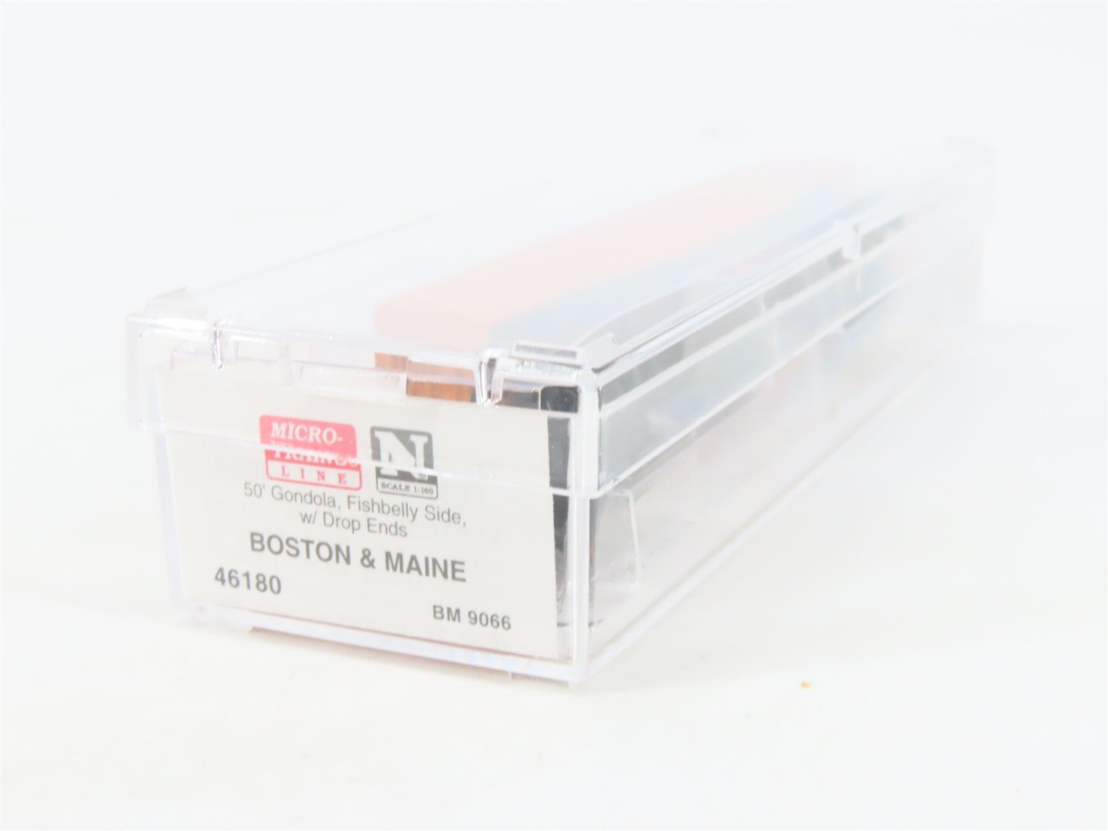 N Scle Micro-Trains MTL 46180 BM Boston & Maine 50' Fishbelly Side Gondola #9066