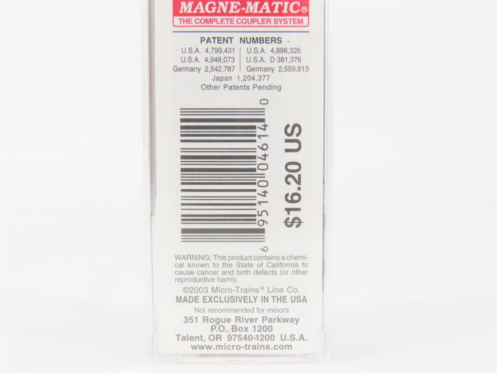 N Scale Micro-Trains MTL 34320 SP Southern Pacific 50' Box Car #211206