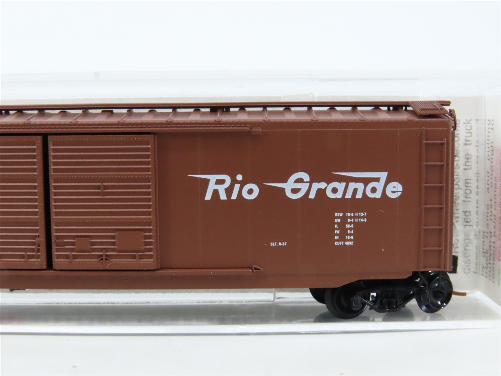N Scale Micro-Trains MTL 34060 D&RGW Rio Grande 50' Double Door Box Car #63505
