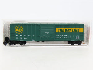 N Scale Micro-Trains MTL 25630 ASAB The Bay Line 50' Rib Side Box Car #7208