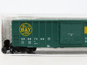 N Scale Micro-Trains MTL 25630 ASAB The Bay Line 50' Rib Side Box Car #7208