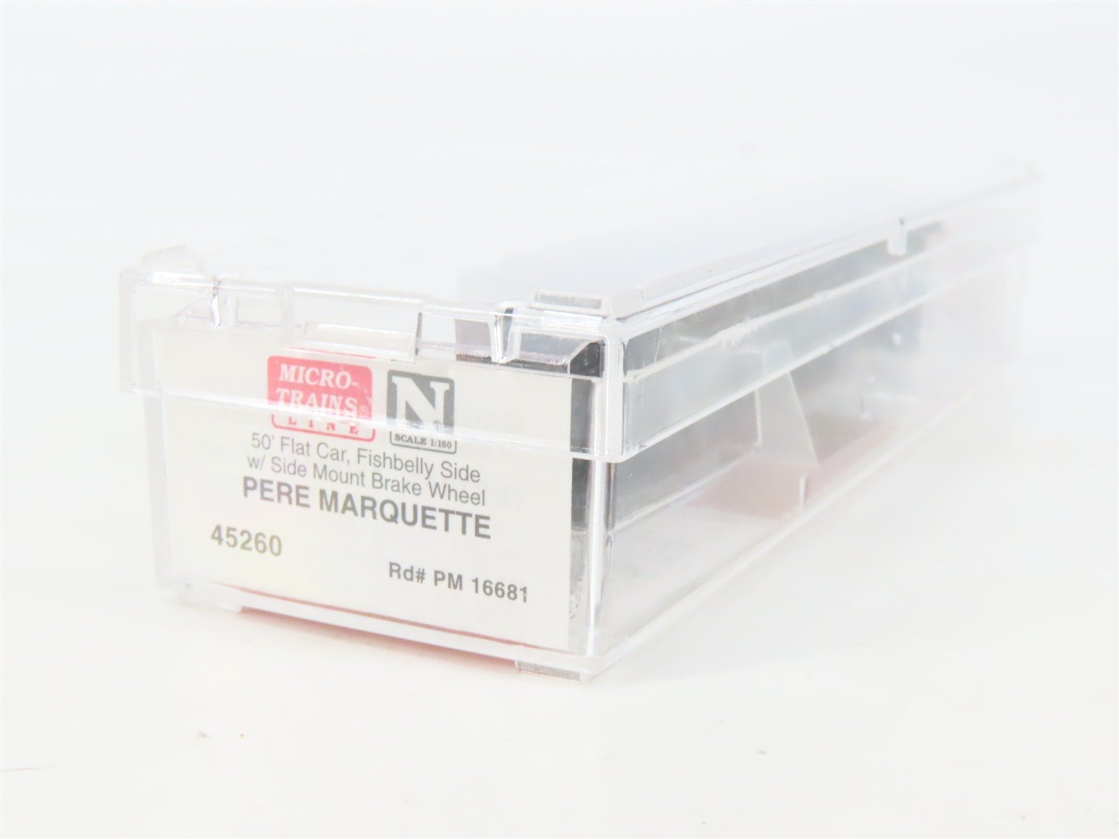 N Scale Micro-Trains MTL 45260 PM Pere Marquette 50' Flat Car #16681