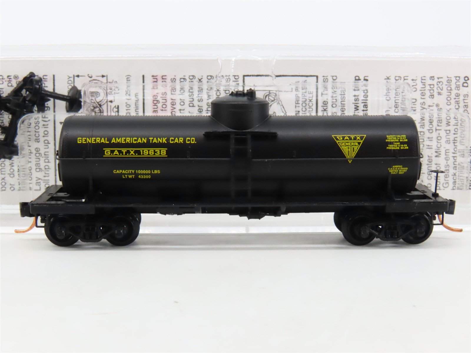 N Scale Micro-Trains MTL 65040 GATX General American Single Dome Tank Car #19638