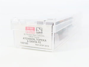 N Scale Micro-Trains MTL 100180 ATSF Santa Fe 36' Riveted Steel Caboose #2216