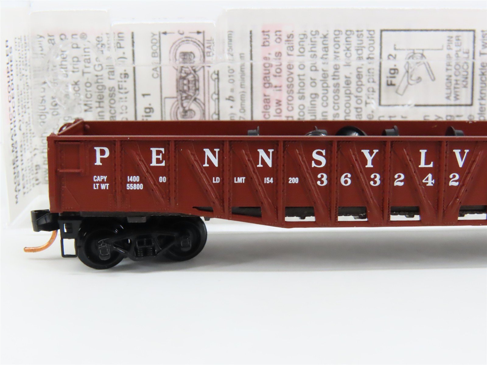 N Scale Micro-Trains MTL 62070 PRR Pennsylvania 50' Gondola w/ Drop Ends #363242