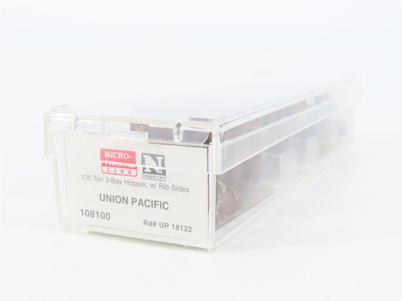 N Scale Micro-Trains MTL 108100 UP Union Pacific 3-Bay Hopper #18122 w/ Load