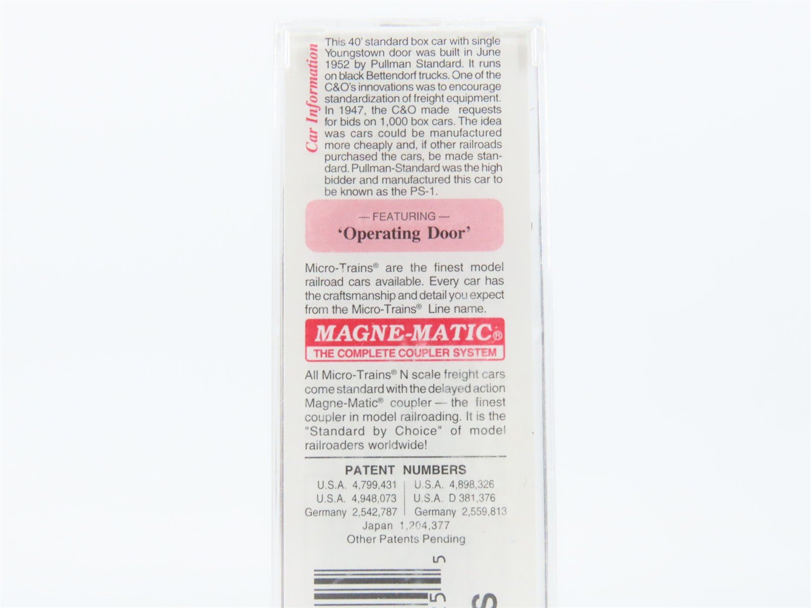 N Scale Micro-Trains MTL 20440 C&O Chesapeake & Ohio Progress 40' Box Car #18299