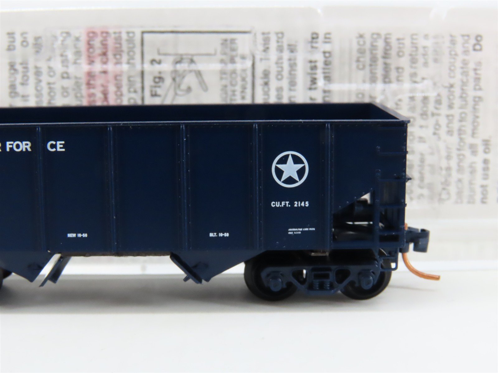 N Micro-Trains MTL 56120 DAFX United States Air Force 2-Bay Open Hopper #55129