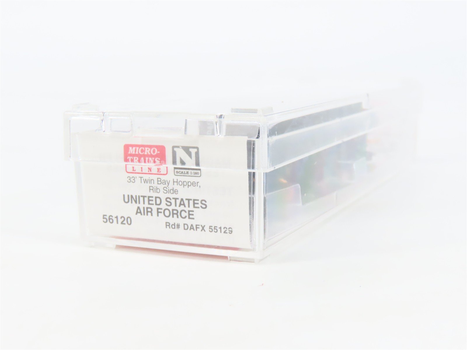N Micro-Trains MTL 56120 DAFX United States Air Force 2-Bay Open Hopper #55129