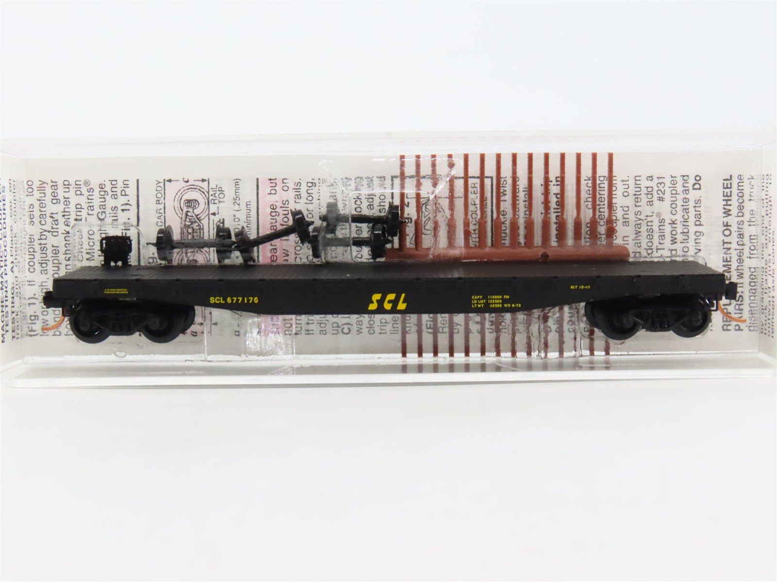 N Scale Micro-Trains MTL 45170 SCL Seaboard Coast Line 50' Flat Car #677176