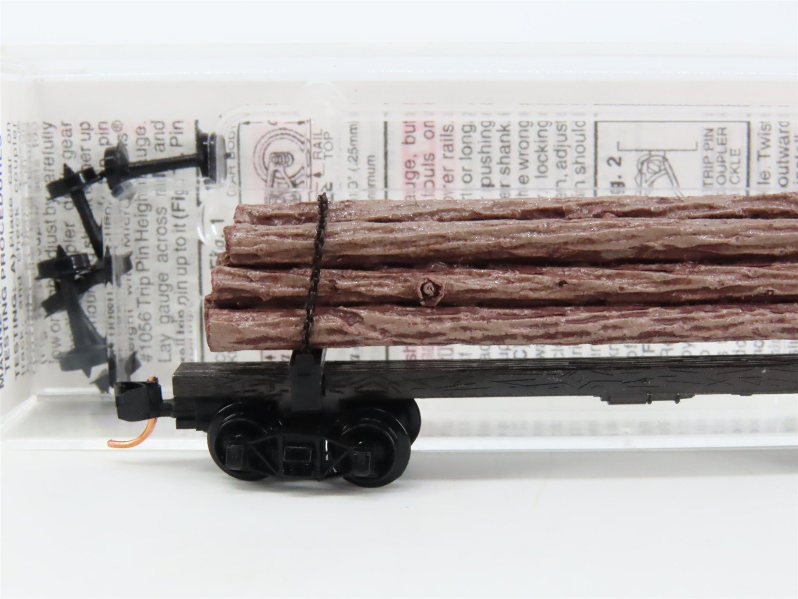 N Scale Micro-Trains MTL 113020 40' Skeleton Log Car w/ Log Load #2