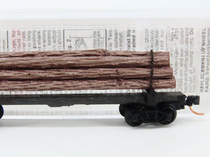 N Scale Micro-Trains MTL 113020 40' Skeleton Log Car w/ Log Load #2